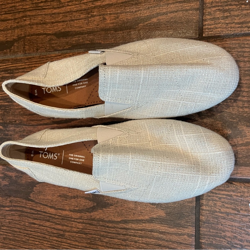 White toms slippers